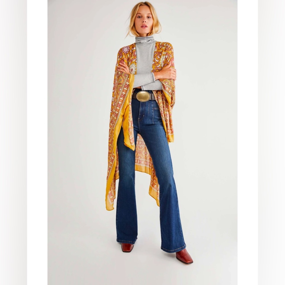 Free People Magic Dance Border Print Kimono